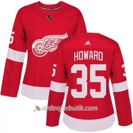 Dame Ishockey Detroit Red Wings Tröja Jimmy Howard 35 Adidas 2017-2018 Röd Authentic